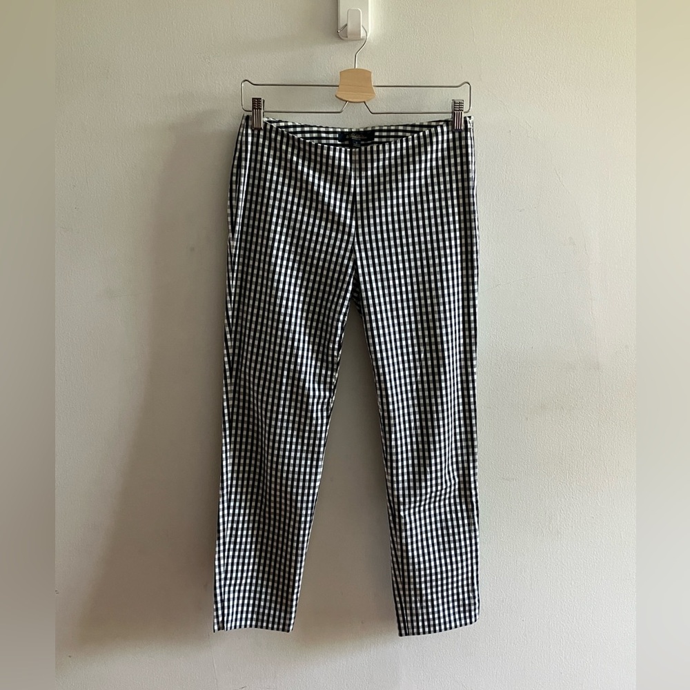 Black and White Gingham Ankle Pants